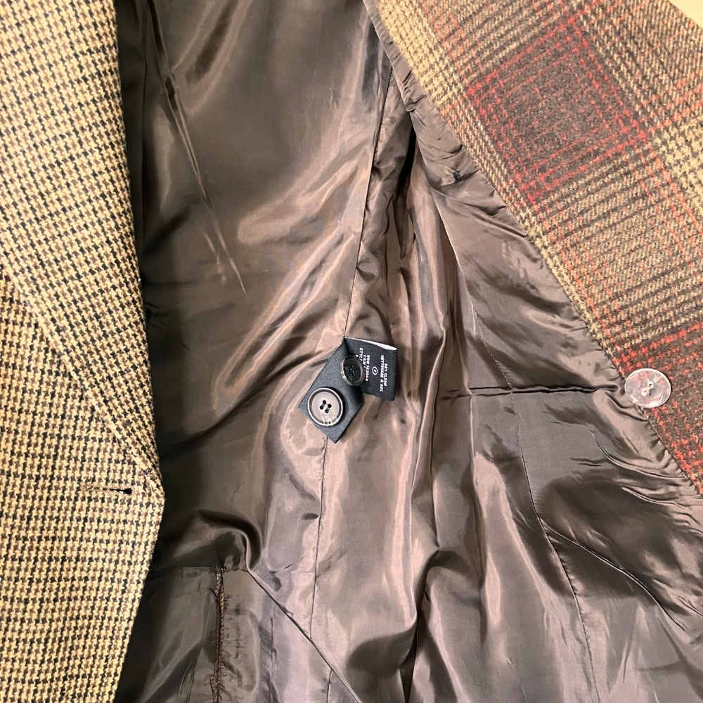 Tweed Plaid Patchwork Peacoat - image 6